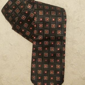 Alexander Julian Black and Red Geometric Tie